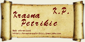 Krasna Petrikić vizit kartica